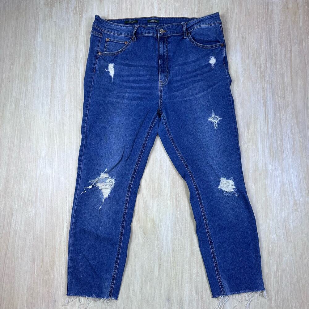 Wild Fable Highest Rise Distressed Ripped Medium Wash Skinny Casual Jeans 16